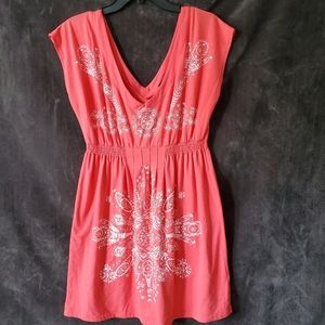 Coral sundress with white design from Venus